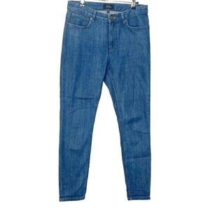 A.P.C. Jean High Standard Women’s Size 26 Medium Wash Mid Rise Skinny Stretch